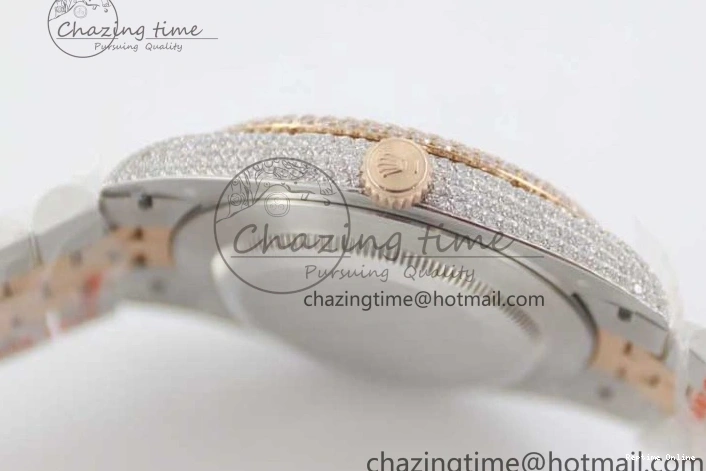 1225 Affordable Datejust 41 SS RG Full Diamonds TWF 1:1 Best Edition Arabic Markers Dial on Jubilee Bracelet A 2385